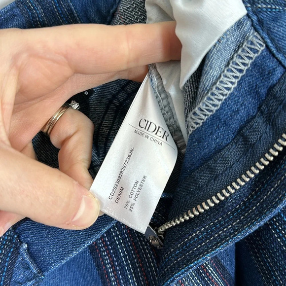 Cider High Waisted Retro Striped Flare Jeans Women’s Size Small - Picture 10 of 11